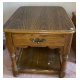 Oak Face End Table