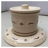 Longaberger Pottery Candle Holder & Trivet