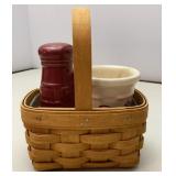 Longaberger Pepper Shaker, Candle Holder & Basket