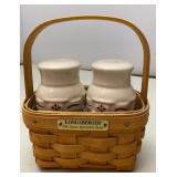 Longaberger Salt & Pepper Shakers/Basket
