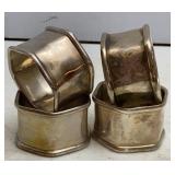 (4) Silver Napkin Rings