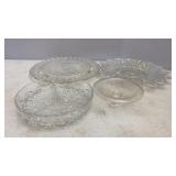 Opalescent Snack Plate, Cake Plate