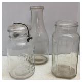 Milk Bottle, Bale Top Ball Fruit Jar & Heinz Jar
