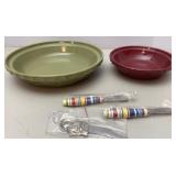 Longaberger Pottery Pie Plates & Spreaders
