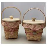 Longaberger Whitewash Horizon of Hope Baskets