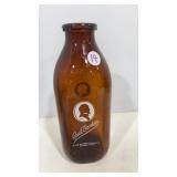 Vtg Bordens Amber Milk Bottle