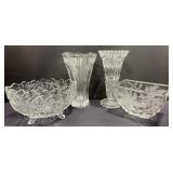 Crystal 8in Vases & Bowls