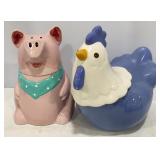 Pig & Chicken Cookie Jars