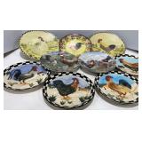 Rooster Collector Plates (wood & porcelain)