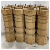 (8) Oak Octagon Table Bases
