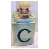 1950s American Bisque Clown Cookie Jar