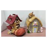 Old Woman in A Shoe & 3 Little Pigs Cookie Jars