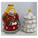 Christmas Tree & Angel Cookie Jars