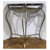 Metal & Wood Half Rd Table