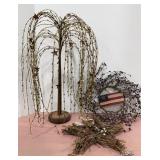 Berry wreaths and tree