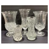 Crystal Candle Holders/Footed Vase