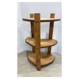 Three Tier Heart Shape Pine Accent Table