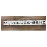 Vtg Aluminum Mercedes-Benz Sign