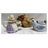 Animal single teapots or large creamers