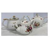 Vtg Hand Painted Tea Pots