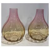 Large Matching Bulb Vases