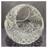 Crystal Basket 6in rd, 5in tall