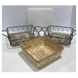 Temptations Casserole, trivet baskets & lid