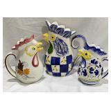 Rooster Pitchers Made in Italy & Portugal