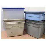 (7) Various Size Totes With Lids