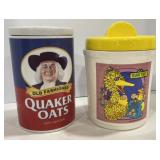 Sesame Street & Quaker Oats Cookie Jars