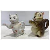 VTG Squirrel & Cat Creamers