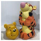 Tigger Cookie Jar & Pooh Head for a cookie Jar