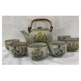 Hand Painted Pottery Tea Set