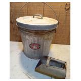 Galvanized Can With Feed Scoop