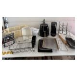 Kitchen items, air fryer, coffee maker, thermos,