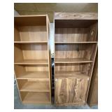 3 bookcases, particle board