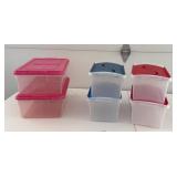 4 smaller totes, 1 set of 4, 1 set of 2
