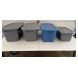 4 Sterilite totes