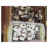 Box of assorted insulators