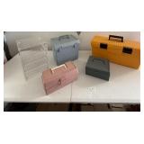 Plastic tools totes, file folder box, money box
