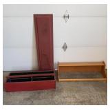 Wood tote, shelf/quilt rack, wood panel