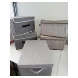 Cloth bins with lids
