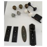 Antique door knobs & door trim plate
