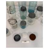 Antique jars, Ball, Atlas, Presto, Mason