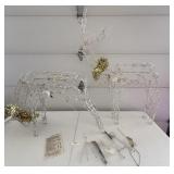 Metal reindeers, lights work on both, movement on