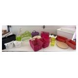 Plastic containers, lazy susans