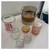 Jewelry holder, glass containers, dï¿½cor
