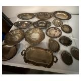 Metal trays, some were awards