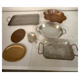 Metal trays assorted