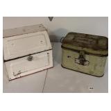 2 old bread boxes